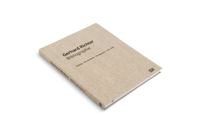 A hardcover book with a light brown, textured linen cover, titled Gerhard Richter Bibliographie. The book is presented at an angle on a white background, with the subtitle Kataloge · Künstlerbücher · Monographien · 1962–2022 visible below the main title. The publisher's logo, Hatje Cantz, is in the bottom right corner.