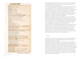 A two-page spread from a book in German. The left page, number 54, shows the 1962 manifesto of the art group Gruppe SPUR, presented as a long list of questions and statements on aged, yellowed paper. The right page, number 55, contains several paragraphs of text discussing art, legal issues, and personal matters, and includes the date 19.6.62.
