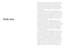 A page from a book or academic paper. On the left is the title Dark Arts in a large serif font. On the right is a single column of text discussing art, technology, and concepts like encryption and poiesis. The page number 7 is at the bottom right.