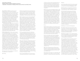 A two-page spread from the Winter 2019 issue of Aperture magazine, pages 312 and 313. The pages feature a conversation in German between Wolfgang Tillmans and Martin Hägglund, titled Spiritualität ist Solidarität, laid out in two columns of black text on a white background.