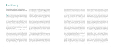 A page from a book, written in German, with the heading Einführung. The body of the text is laid out in two columns and discusses the art collection of Duke Albert of Saxe-Teschen and Archduchess Marie Christine. The first paragraph begins with a large drop cap A.