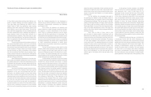 A two-page spread from a book, pages 118 and 119, displaying an essay by Marco Obrist titled The Sound of Colors, the Beauty of Light in Jan Jedlička's Work. The text is laid out in two columns. At the bottom right of the spread is a small, horizontal color photograph of a stark landscape showing a pale, earthy landform bisected by a sharp, dark shadow. Underneath is the caption: Padule, Castiglione, 1991.
