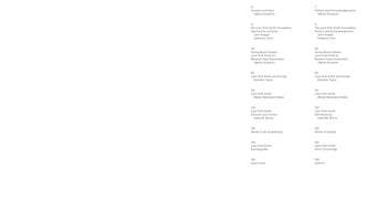 A book's table of contents for a publication on artist Leon Polk Smith, displayed in two columns on a white page. The left column is in German, and the right column is the corresponding English translation, listing chapter titles, authors, and page numbers.