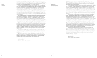 A two-page spread from a publication showing a preface and acknowledgements section. The left page, numbered 6, features the text in German under the heading Vorwort und Dank. The right page, numbered 7, presents the English translation under the heading Preface and Acknowledgements. Both sections are signed by Sabine Schaschl, Director Museum Haus Konstruktiv.