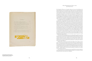A two-page spread from a book. The left page, numbered 32, displays an index in French and a small yellow illustration of a reclining animal. The right page, numbered 33, shows a block of text in German with the heading NIKO PIROSMANSCHWILI (1926).