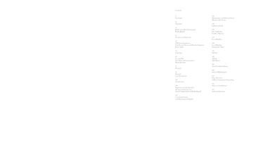 A table of contents page from an art book about the artist Hiroshi Sugimoto. The page is white with light gray text laid out in two columns. Chapter titles include Dioramas, Theaters and Drive-Ins, Seascapes, Portraits, Architecture, Lightning Fields, and Sea of Buddha, alongside their corresponding page numbers.