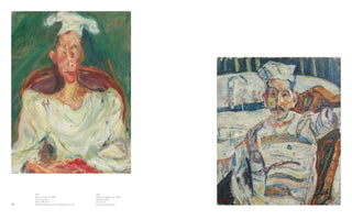 A page from a book displaying two expressionist portraits of chefs by Chaïm Soutine. On the left is Pastry Chef, circa 1923, featuring a man in a white uniform and tall hat against a swirling green background. On the right is Cook of Cagnes, circa 1924, a similar subject painted with looser, more fragmented brushstrokes.