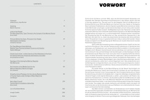 A two-page spread of a book. The left page shows the table of contents in English. The right page shows the beginning of the foreword in German, under the bold, black heading VORWORT.