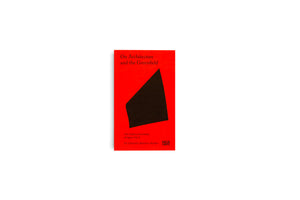 The cover of the book On Architecture and the Greenfield shown against a white background. The cover is bright red and features a large, abstract black shape in the center. The text below the shape reads The Political Economy of Space Vol. 2. At the bottom of the cover is the editor's name, Ed. Charlotte Malterre-Barthes, and the publisher's logo, Hatje Cantz.