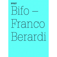 A bright cyan cover with the text Nº027, Bifo — Franco Berardi, in a thin black font.