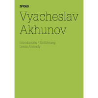 The minimalist cover for N°060, Vyacheslav Akhunov, featuring thin black text on a light green background with a black bar on the left.