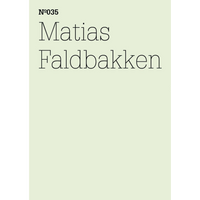 A pale green book cover with the text Nº035 and Matias Faldbakken in a thin black font, set against a black background.