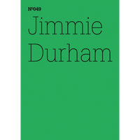 A bright green book cover with the words N°049 and Jimmie Durham in a thin, black, serif font.