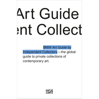 The minimalist, typographic cover for the BMW Art Guide by Independent Collectors, published by Hatje Cantz.