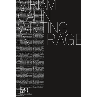 Cover Miriam Cahn. WRITING IN RAGE