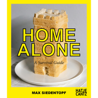 The cover of Home Alone: A Survival Guide features a castle built from stacked slices of white bread sitting on a plate.