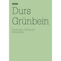 The minimalist cover of Durs Grünbein, N°065, with black serif text on a pale green background.