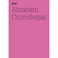 A bright pink book cover with the text Nº057 Abraham Cruzvillegas in a thin black font.
