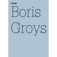 A pale blue book cover with the text Nº046 and Boris Groys in a thin, black serif font.
