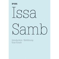 The book cover for Issa Samb, N°095, featuring thin black text on a pale blue background.