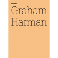 A pale orange cover with the name Graham Harman and the number 085 at the top in a thin black font.