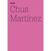 A pink cover with the title Nº075 Chus Martínez in a thin black font.