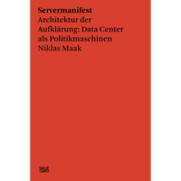 The red-orange cover of the book Servermanifest by Niklas Maak, with the title and author name in black serif text in the upper left corner.