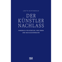 The cover of Der Künstler Nachlass by Loretta Würtenberger, featuring white serif text on a solid dark blue background.