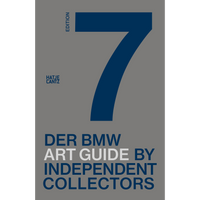 The grey cover of the book Der BMW Art Guide by Independent Collectors, Edition 7, featuring a large, dark blue number seven.