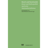 A minimalist book cover with a black vertical stripe on the left and a sage green section on the right containing the title in German, Bruch und Kontinuität.