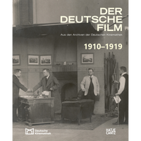The book cover for Der Deutsche Film 1910–1919, showing a vintage black-and-white photograph of four men in a room from an early film.