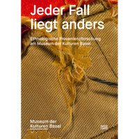 The cover for the book Jeder Fall liegt anders, showing a close-up of a frayed, golden-yellow textile.