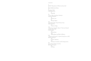 A table of contents page for a book, with the heading CONTENTS. The page lists chapters, authors, and page numbers in a gray serif font. Chapters include Forming a Body, A New Allure, Sporting a Swimsuit, Impertinent Chic: Chanel’s Resort Style, and Coco Chanel’s Place in the Sun.