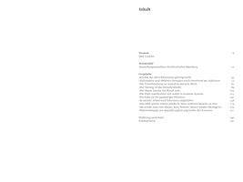 A table of contents in German, titled Inhalt. The page lists sections with corresponding page numbers on the right. The sections are Vorwort, Wunderbild, Gespräche, Widmung und Dank, and Fotonachweis. The Gespräche section contains a list of eleven titled chapters.