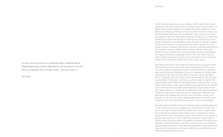 A two-page spread from a book with a minimalist layout. The left page features a quote from artist Vija Celmins. The right page contains the foreword, a biographical text in black serif font that discusses Celmins's life, career, and artistic process.