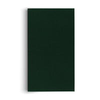 A front view of a hardcover book with a plain, dark-green, textured cloth cover, standing upright against a white background and casting a soft shadow.